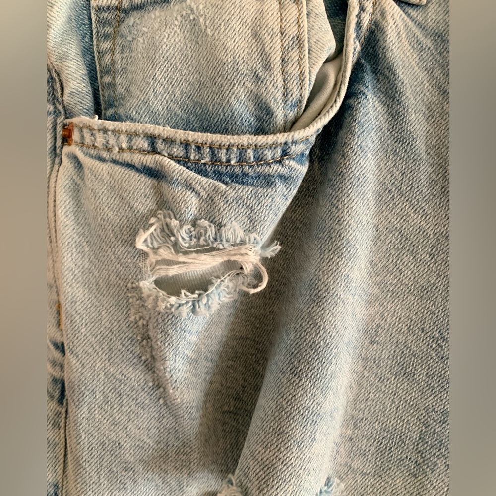 Destroyed Distressed Low Waist Boyfriend Jeans &Denim By H&M Women’s 33/32 - Picture 10 of 12